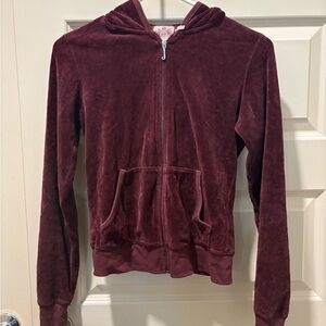 Juicy Couture Burgundy Zip-Up Hoodie